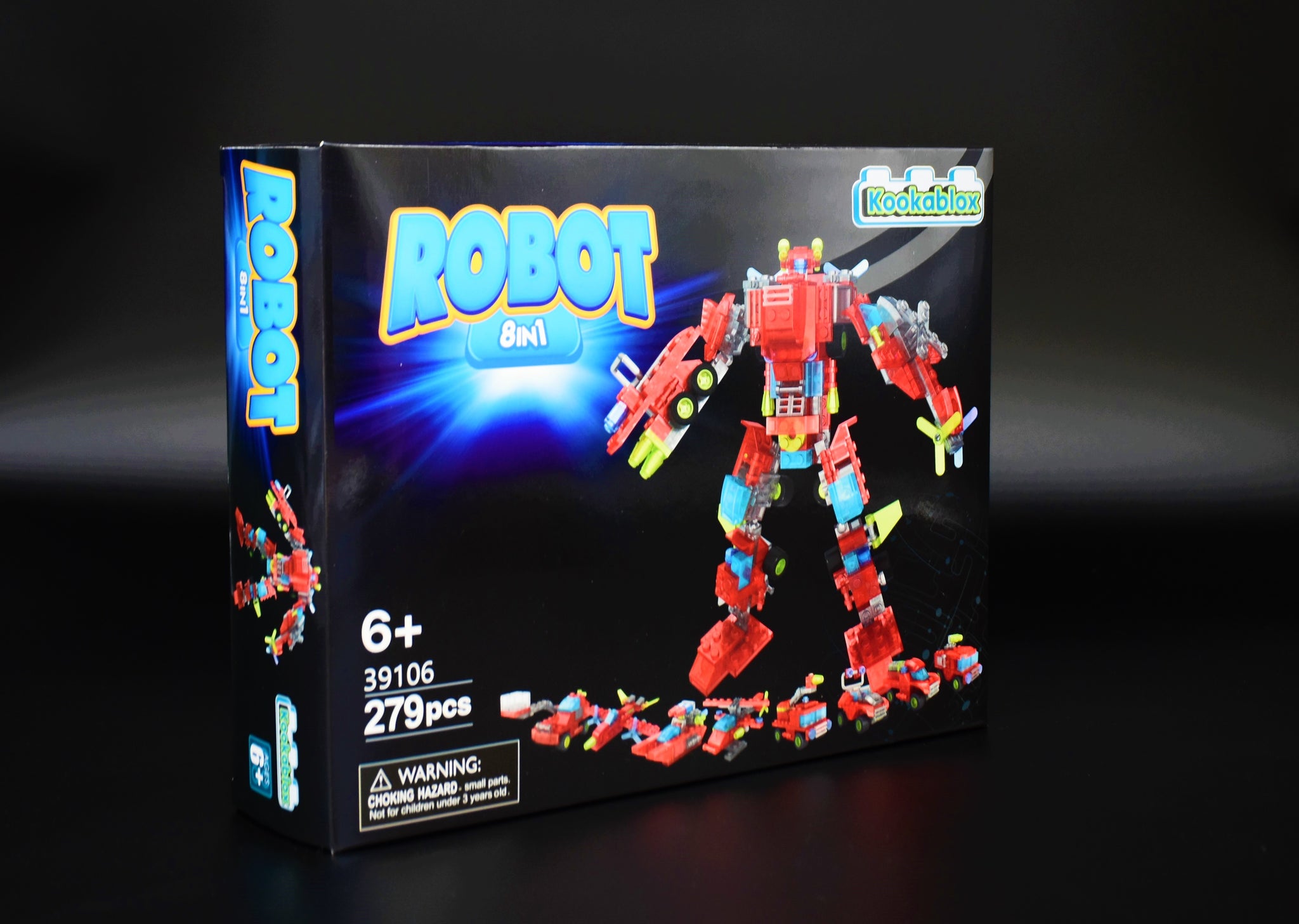 8-in-1 Robot Building Block Set, 8 Mini Toys Transform Into 1 Large Robot Toy (318 Pieces)