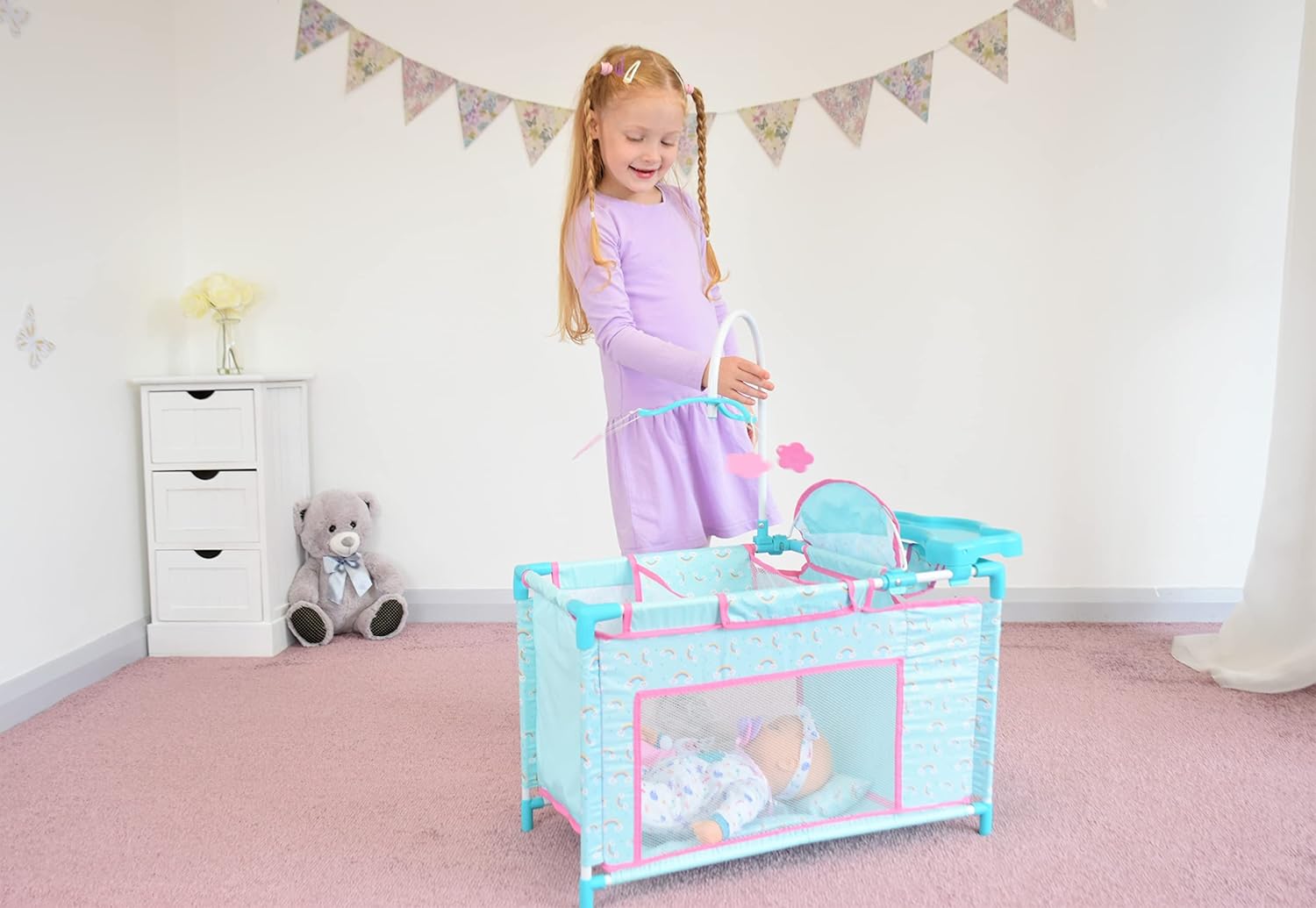 Baby Doll Crib & Care Centre- Blue Rainbow Design