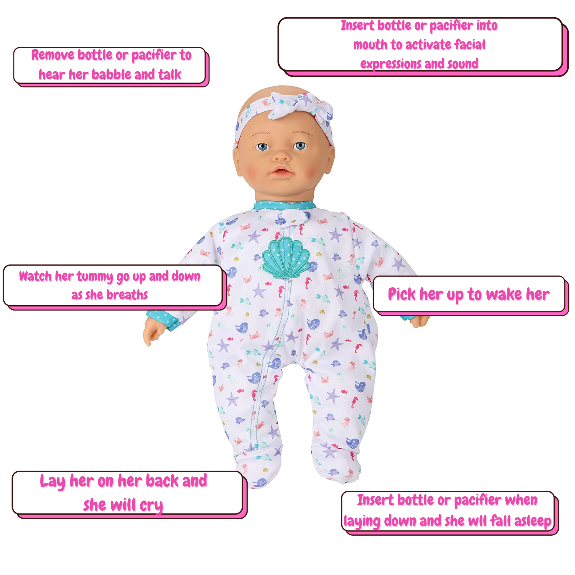 16 Inch Interactive Baby Expressions Doll