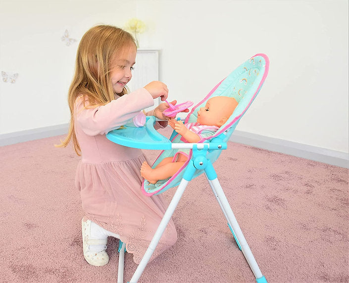 Convertible 5 in 1 Doll Highchair Playset