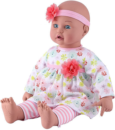 18 Inch Baby Doll and Accessories Gift Set- Watercolor Flower Print